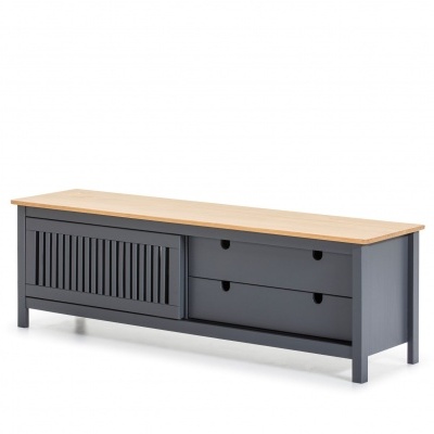 Móvel de TV Cinzento 158 cm Bruna