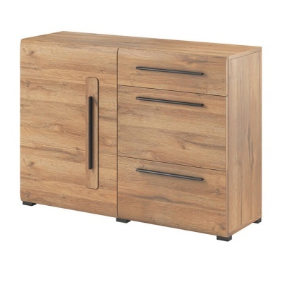 Aparador Pequeno Moderno Nórdico Madeira Carvalho Tulsa