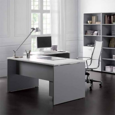 Secretária Cinzento e Branco Premier