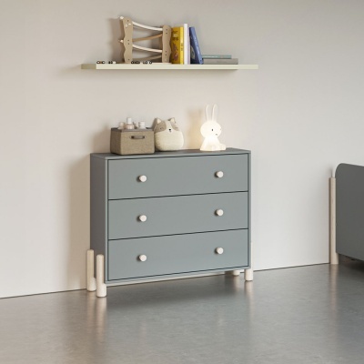 Cómoda Para Criança com 3 Gavetas em Verde