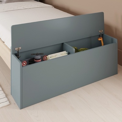 Cama Infantil com Telhado e Baú 90x190 cm Casinha Verde