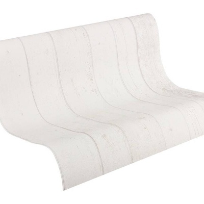 Papel de Parede Madeira, Casa de Campo, Cinzento, Branco 8550-46