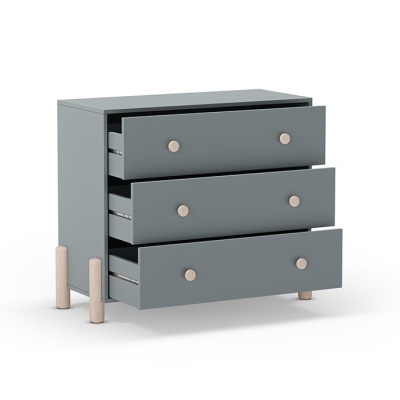 Cómoda Para Criança com 3 Gavetas em Verde