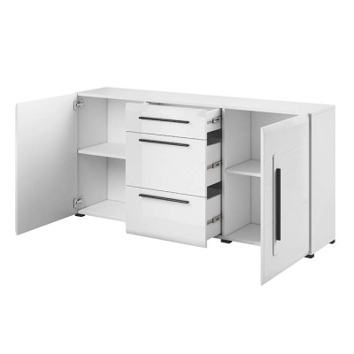 Aparador Branco com 2 Portas e 3 Gavetas - Tulsa