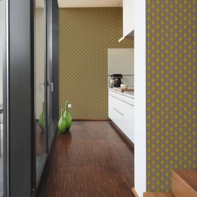 Papel de Parede Castanho, Cinzento, Amarelo Absolutely Chic | 36973-2