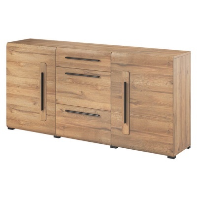 Aparador Largo Moderno Nórdico Madeira Carvalho Tulsa