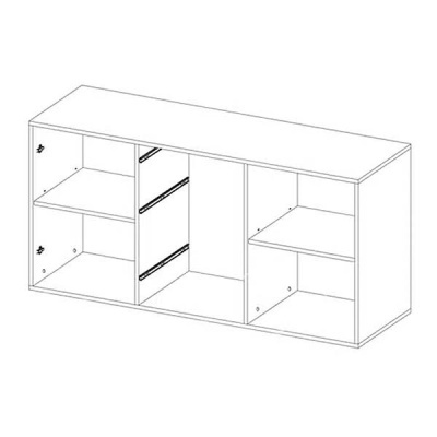 Aparador Branco com 2 Portas e 3 Gavetas - Tulsa