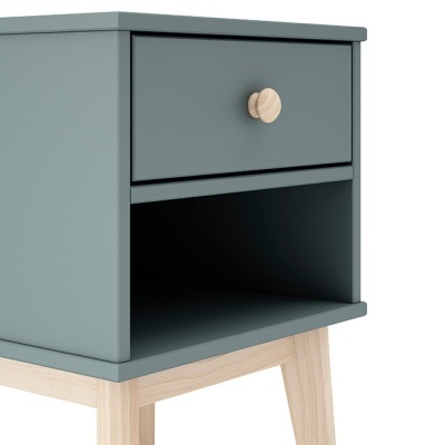 Mesa de Cabeceira Para Criança com Gaveta em Verde