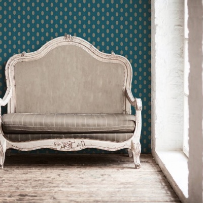 Papel de Parede Azul-Petróleo, Bege Absolutely Chic | 36973-4 Papel de Parede Azul-Petróleo, Bege Absolutely Chic | 36973-4