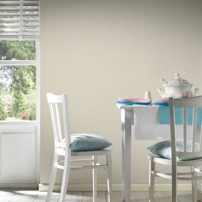 Papel de Parede Tropical, Folhas, Uni, Creme, Bege, Cinza 37375-3