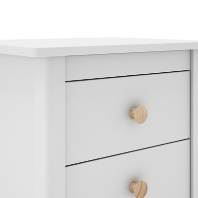 Mesa de Cabeceira Para Criança com 2 Gavetas em Branco