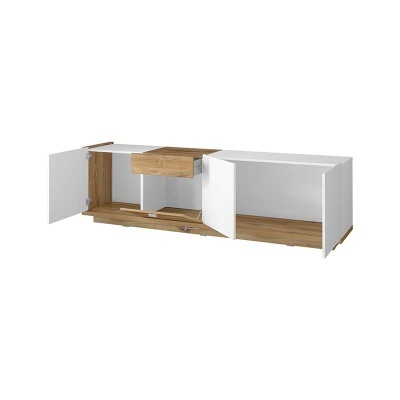 Móvel Base TV em Branco e Carvalho 198 cm | Lars