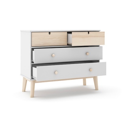 Cómoda Para Criança com 4 Gavetas em Branco