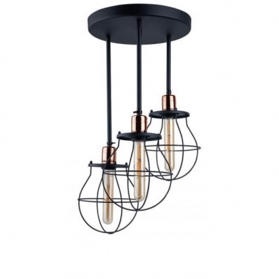 Candeeiro Suspenso Preto e Latão Manufacture III