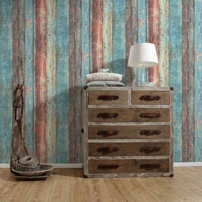 Papel de Parede Madeira, Casa de Campo, Azul, Colorido 30723-1 Papel de Parede Madeira, Casa de Campo, Azul, Colorido 30723-1