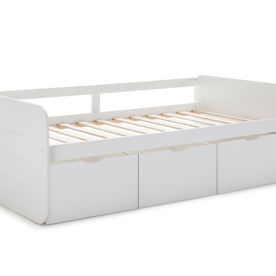 Cama Infantil Branca com 3 Gavetas Abbot