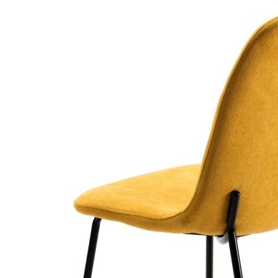 Cadeira Sala de Jantar em Tecido Amarelo Renne