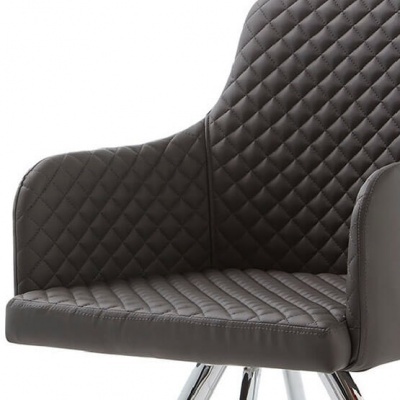 Conjunto de 4 Cadeiras Giratória Design Cinzento