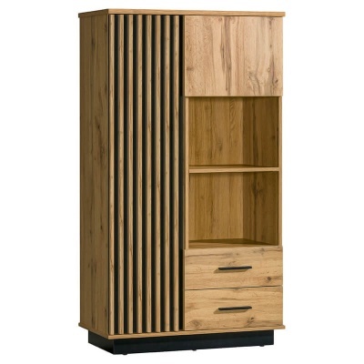 Armário Laminado Carvalho e Preto Lamelo