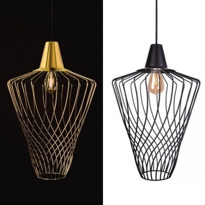 Candeeiro Suspenso Dourado Wave L