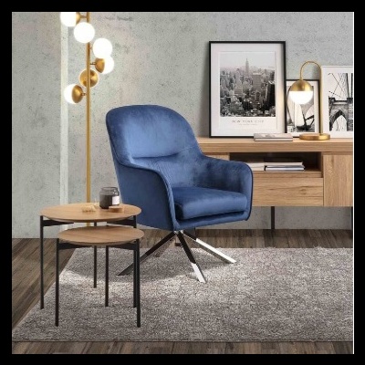 Conjunto de 2 Cadeirões Giratórios Bege, Verde