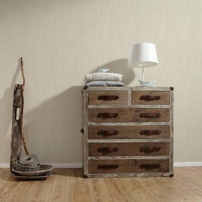 Papel de Parede Tropical, Folhas, Uni, Bege, Creme, Cinza 32882-8