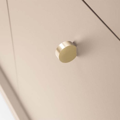 Mesa de Centro Bege com Pernas em Preto Mono