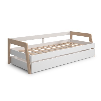 Cama Infantil Dupla Branca com Gaveta Carrie