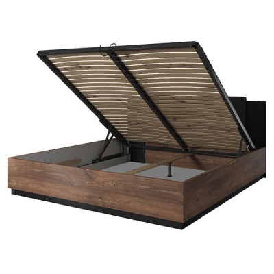 Quarto Completo Cama 160x200 Carvalho e Preto