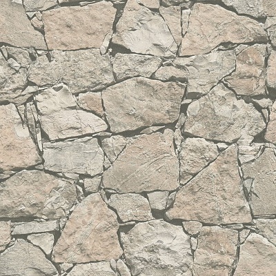 Papel de Parede Pedra, Casa de Campo, Bege, Preto, Cinza 95863-2