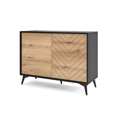 Aparador em Carvalho Natural e Preto Diamond