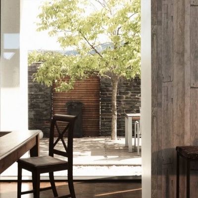 Papel de Parede Madeira, Casa de Campo, Bege, Preto, Creme 95931-2