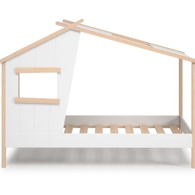 Cama Infantil Casinha com Telhado Hut 90x190 cm Branca