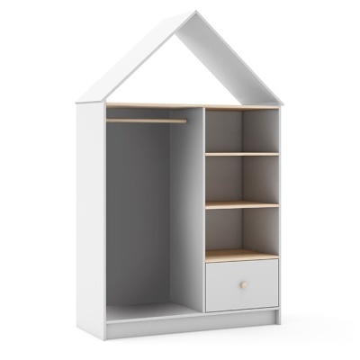 Roupeiro Para Criança Casinha em Branco