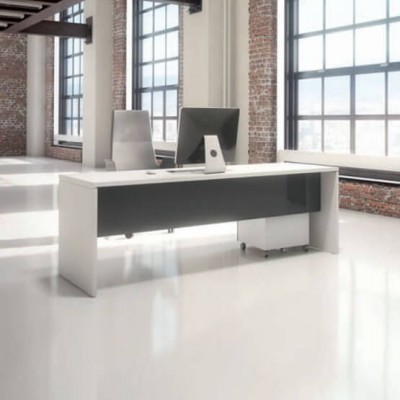 Secretária Branco e Cinzento New Pano