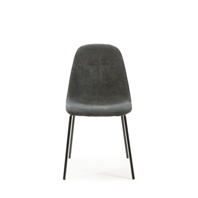Cadeira Sala de Jantar em Tecido Cinza Escuro Renne