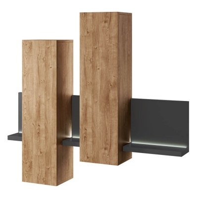 Sala Completa Moderna em Cinzento e Carvalho Bota