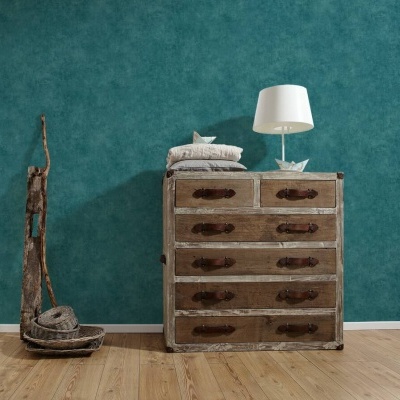 Papel de Parede Tropical, Uni, Azul, Verde, Turquesa 37370-9