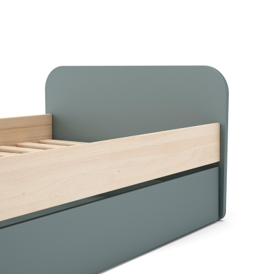 Cama Infantil Dupla Verde com Gaveta Esteban