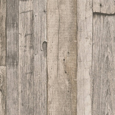 Papel de Parede Madeira, Casa de Campo, Bege, Preto, Creme 95931-2