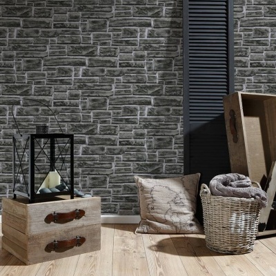 Papel de Parede Pedra, Vulcanica, Preto, Cinzento 6623-30 Papel de Parede Pedra, Vulcanica, Preto, Cinzento 6623-30