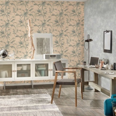 Papel de Parede Tropical, Uni, Cinzento 37370-5