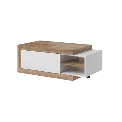 Mesa de Centro Extensível Branco e Carvalho | Sintra Mesa de Centro Extensível Branco e Carvalho | Sintra