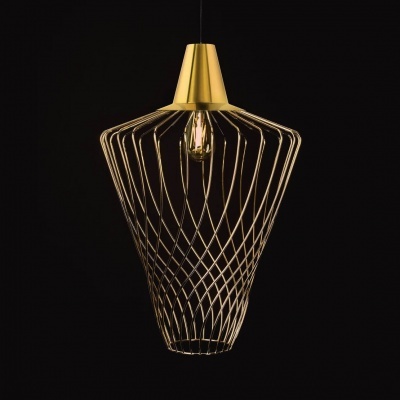 Candeeiro Suspenso Dourado Wave L