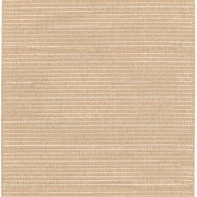 Tapete Interior e Exterior Belize Riscas Bege e Branco