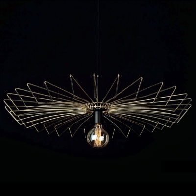 Candeeiro Suspenso Dourado ou Preto Umbrella Candeeiro Suspenso Dourado ou Preto Umbrella