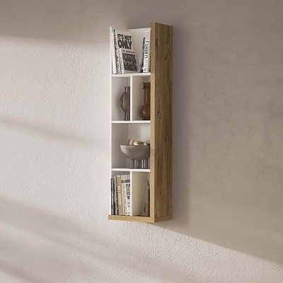 Sala Moderna Completa em Branco e Carvalho | Lars