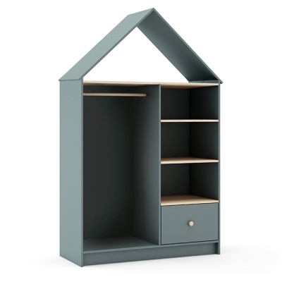 Roupeiro Para Criança Casinha em Verde