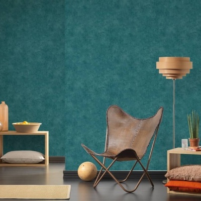 Papel de Parede Tropical, Uni, Azul, Verde, Turquesa 37370-9