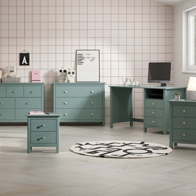 Cómoda Para Criança com 7 Gavetas em Verde